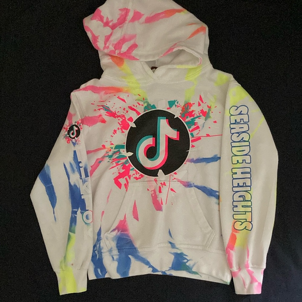 Girls Size Small Tie-Dye Hoodie Tik-Tok Seaside Heights